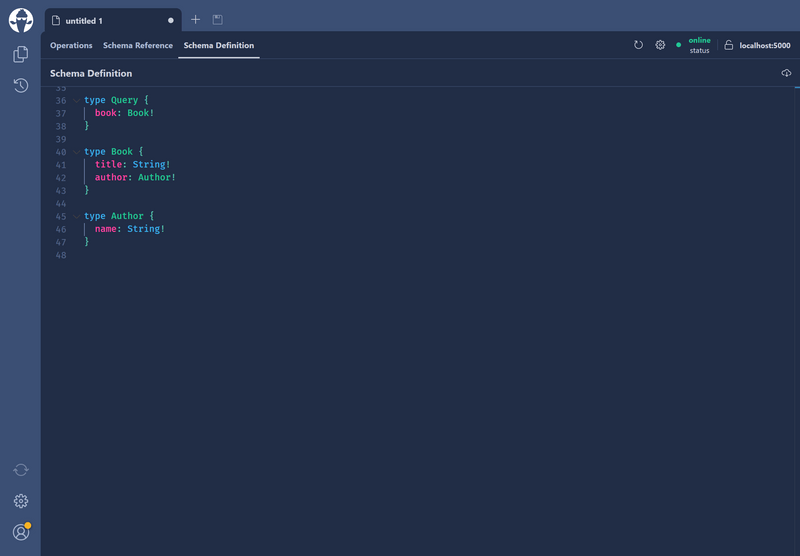 GraphQL IDE: Schema