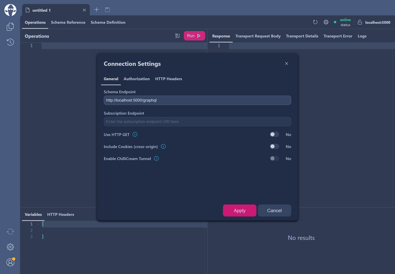 GraphQL IDE: Setup